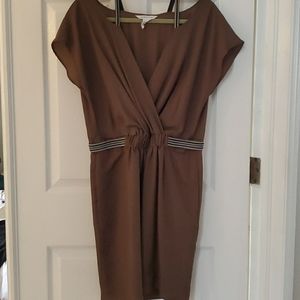 BCBGeneration Khaki Green Short Sleeve Dress Sz  L